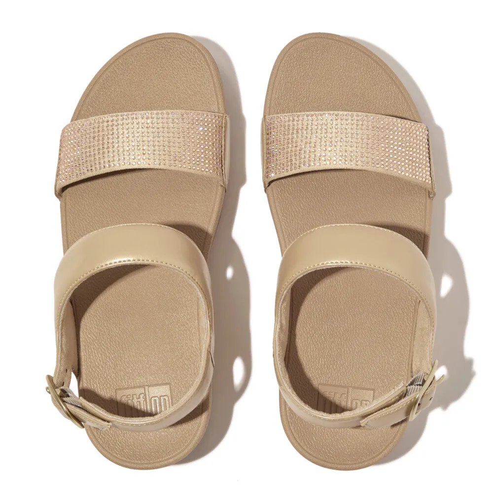 รองเท้าแตะแบบรัดส้น ผู้หญิง รุ่น LULU CRYSTAL BACK-STRAP SANDALS