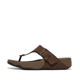 รองเท้าแตะแบบหูหนีบ ผู้ชาย รุ่น TRAKK II BUCKLE NUBUCK TOE-POST SANDALS