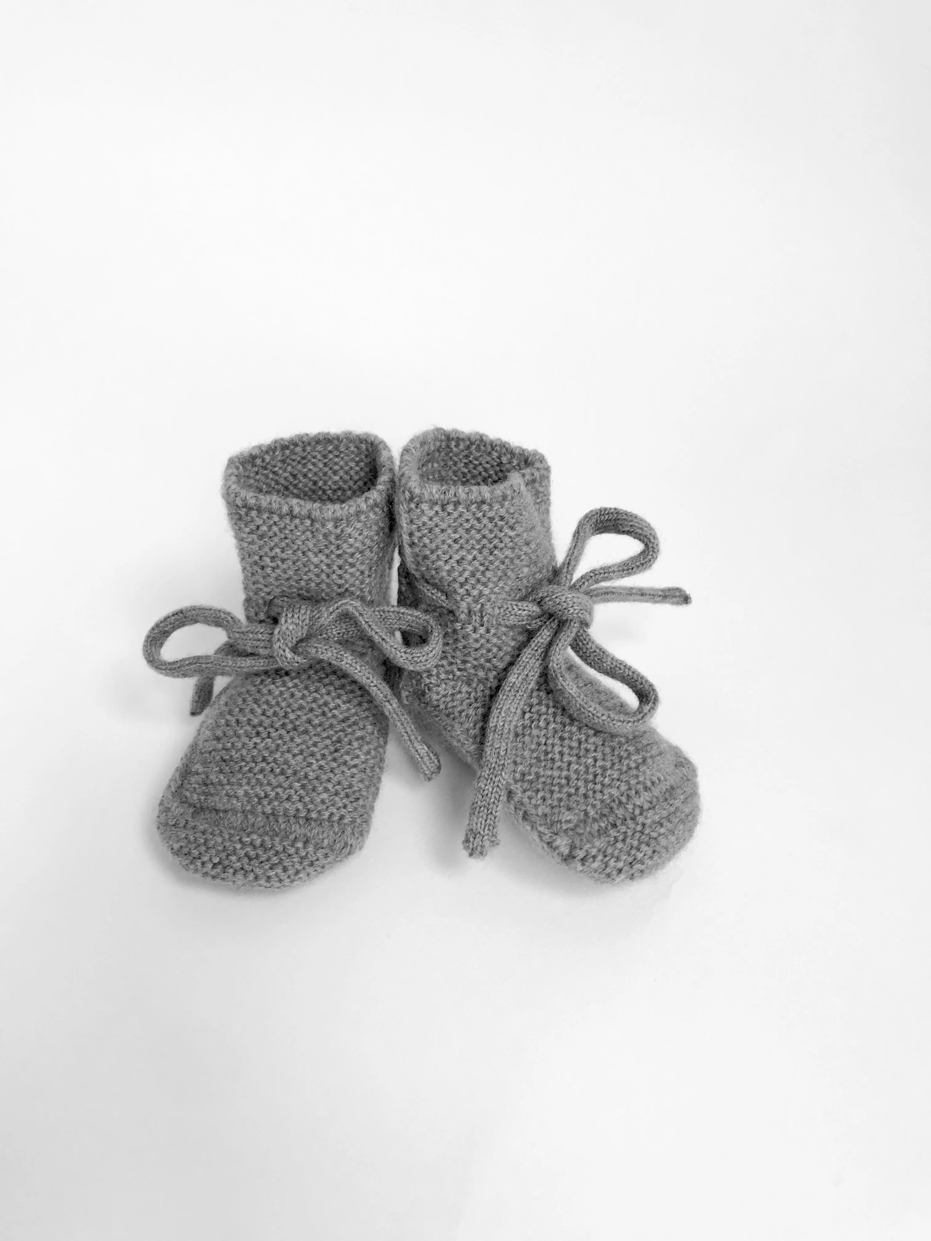 Baby Booties With Lace - Otter