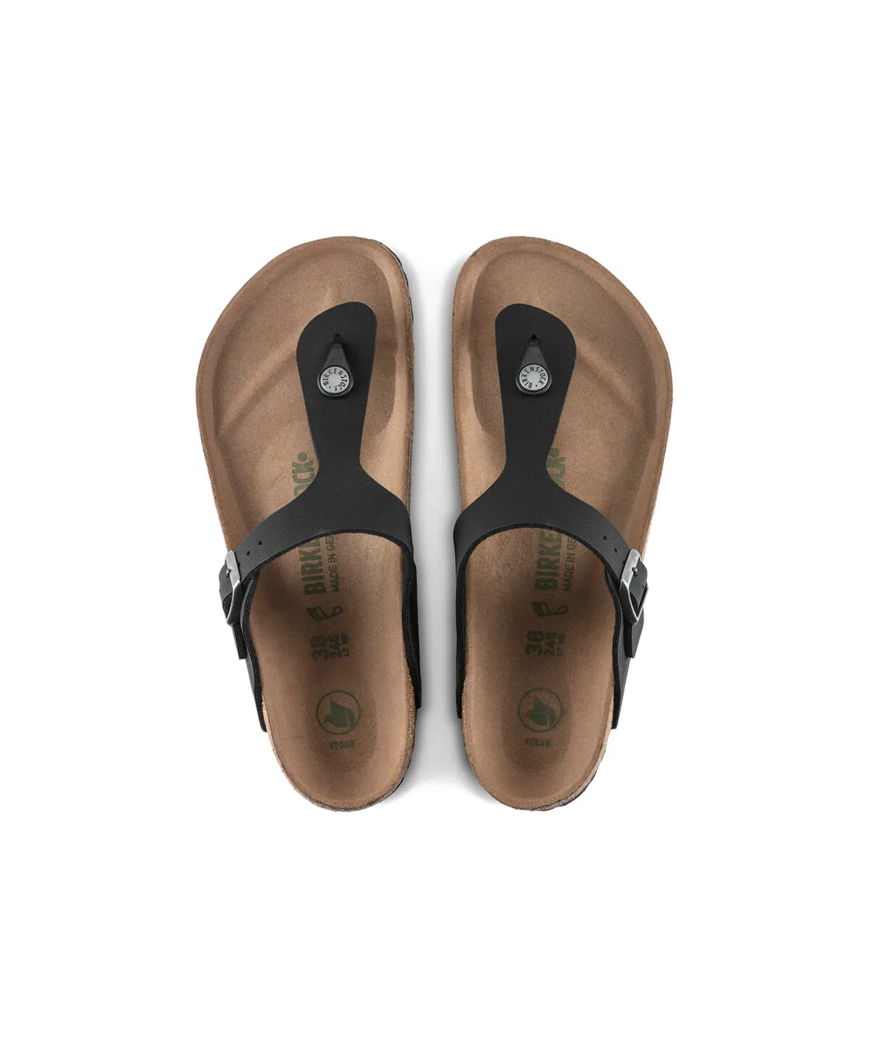 Birkenstock Gizeh BirkiBuc/Microfibre Earthy Black Vegan Sandals