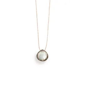 Black Mother of Pearl Fine Cord Necklace