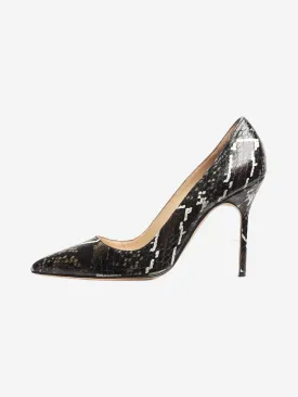 Black snakeskin pumps - size EU 39.5