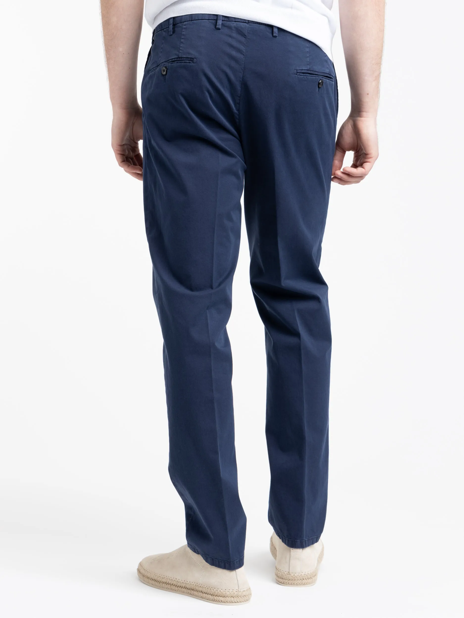 Blue Garment-Dyed Elton Pants