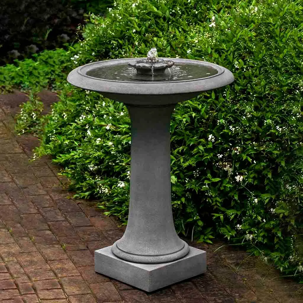 Campania International Camellia Birdbath Fountain