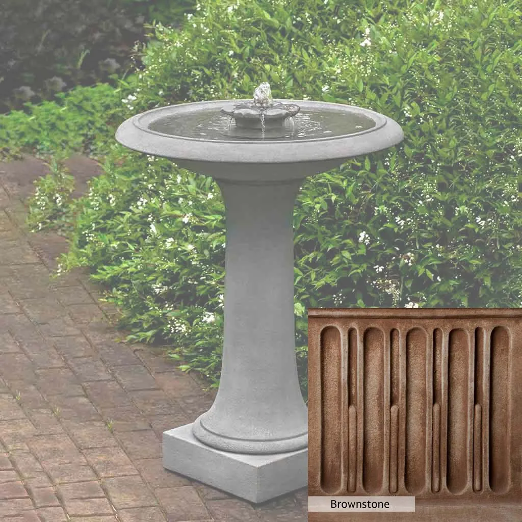 Campania International Camellia Birdbath Fountain