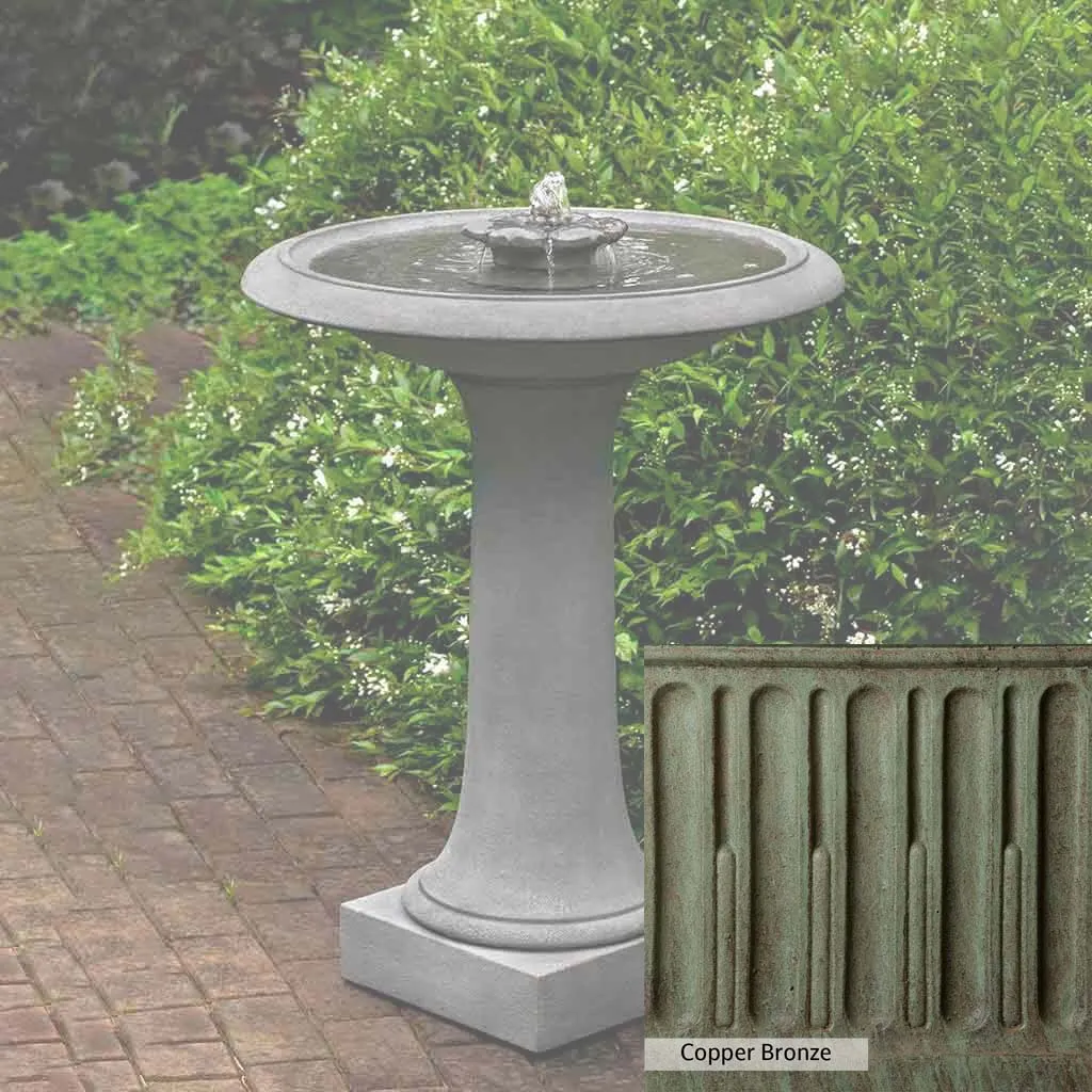 Campania International Camellia Birdbath Fountain