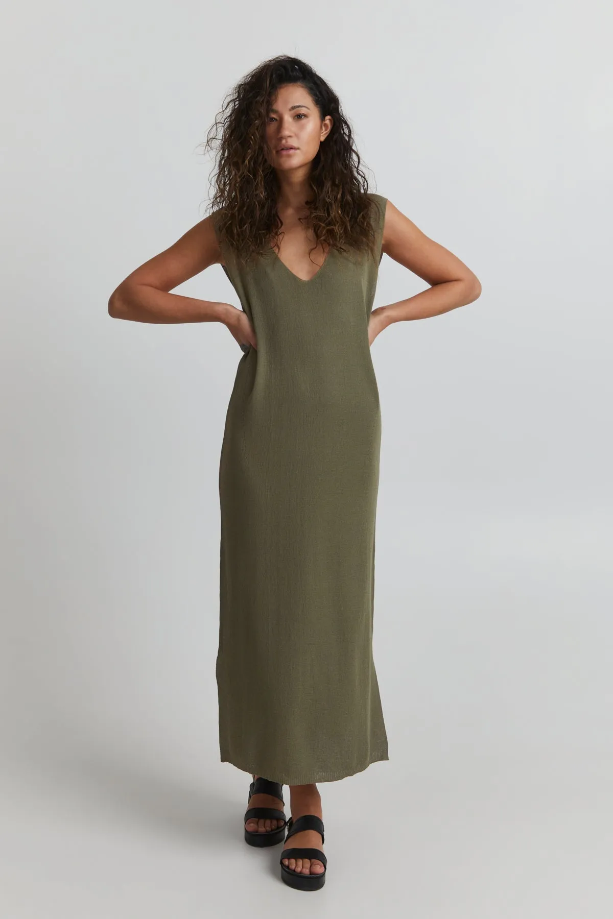 Cunari Midi Dress (Khaki)