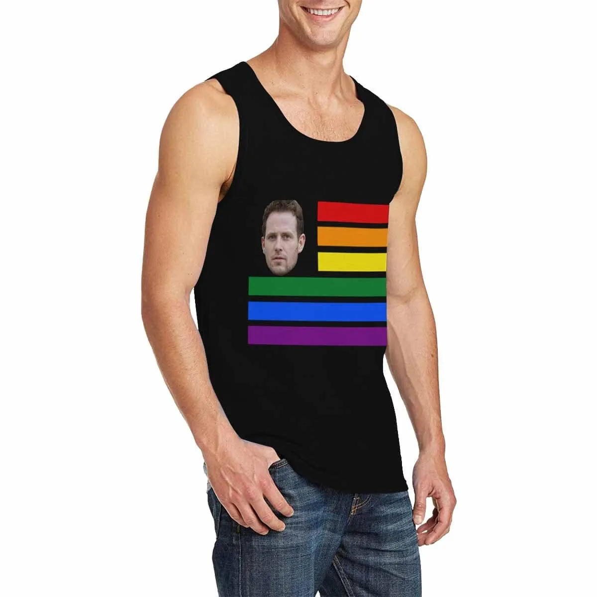 Custom Dad Pride Face Men's Tank Top