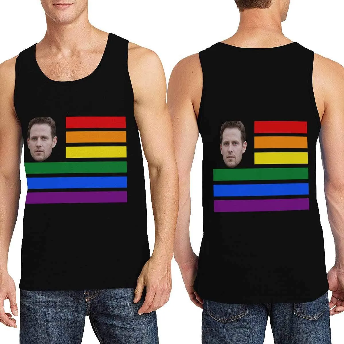 Custom Dad Pride Face Men's Tank Top