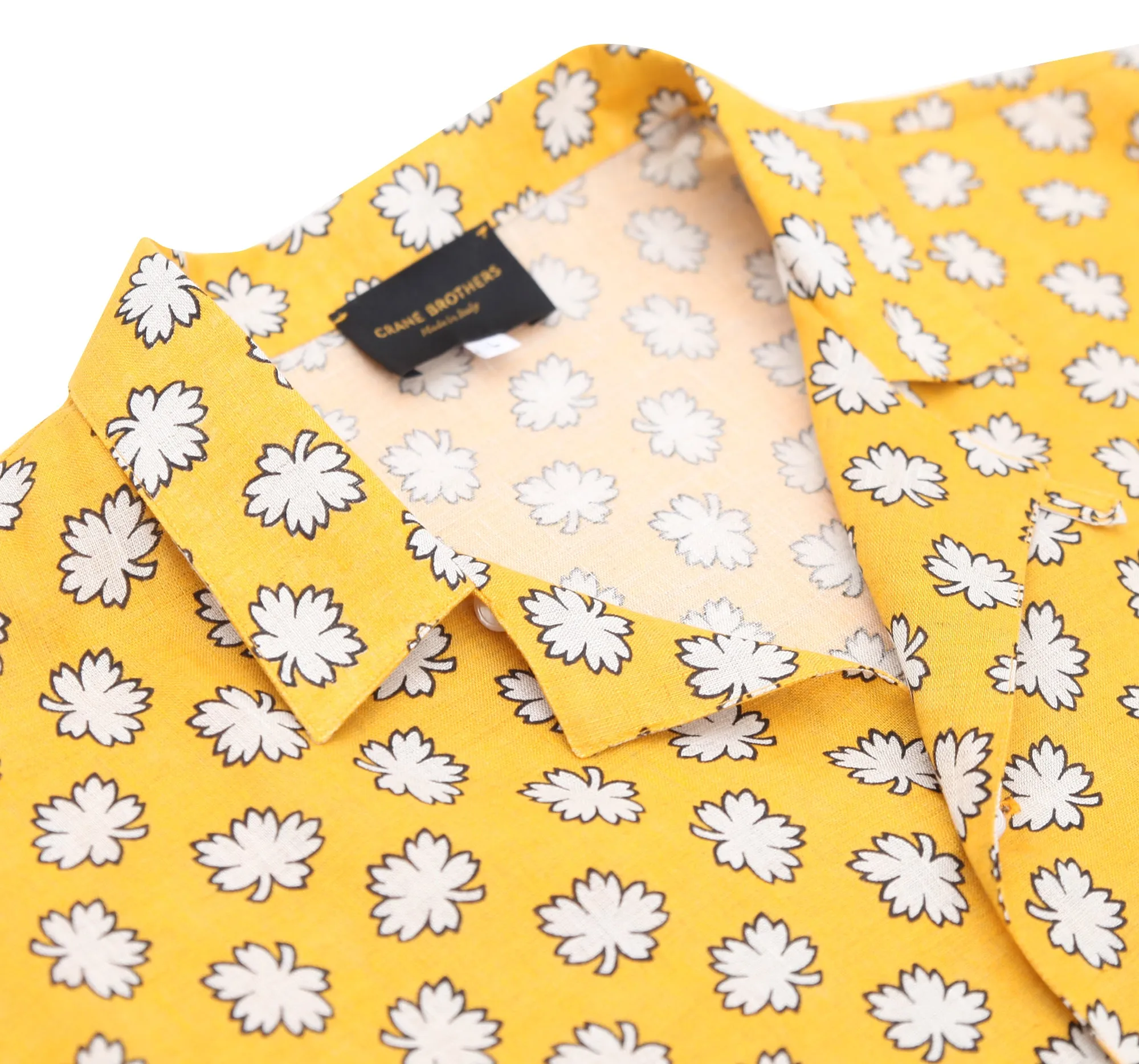 Dijon Linen Floral Camp Collar Shirt