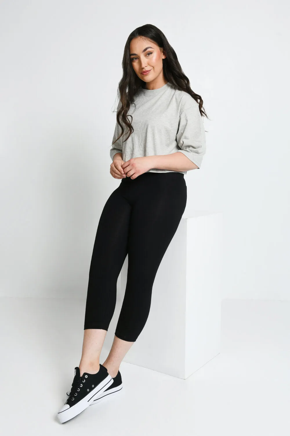 Everyday Cropped Leggings - Black