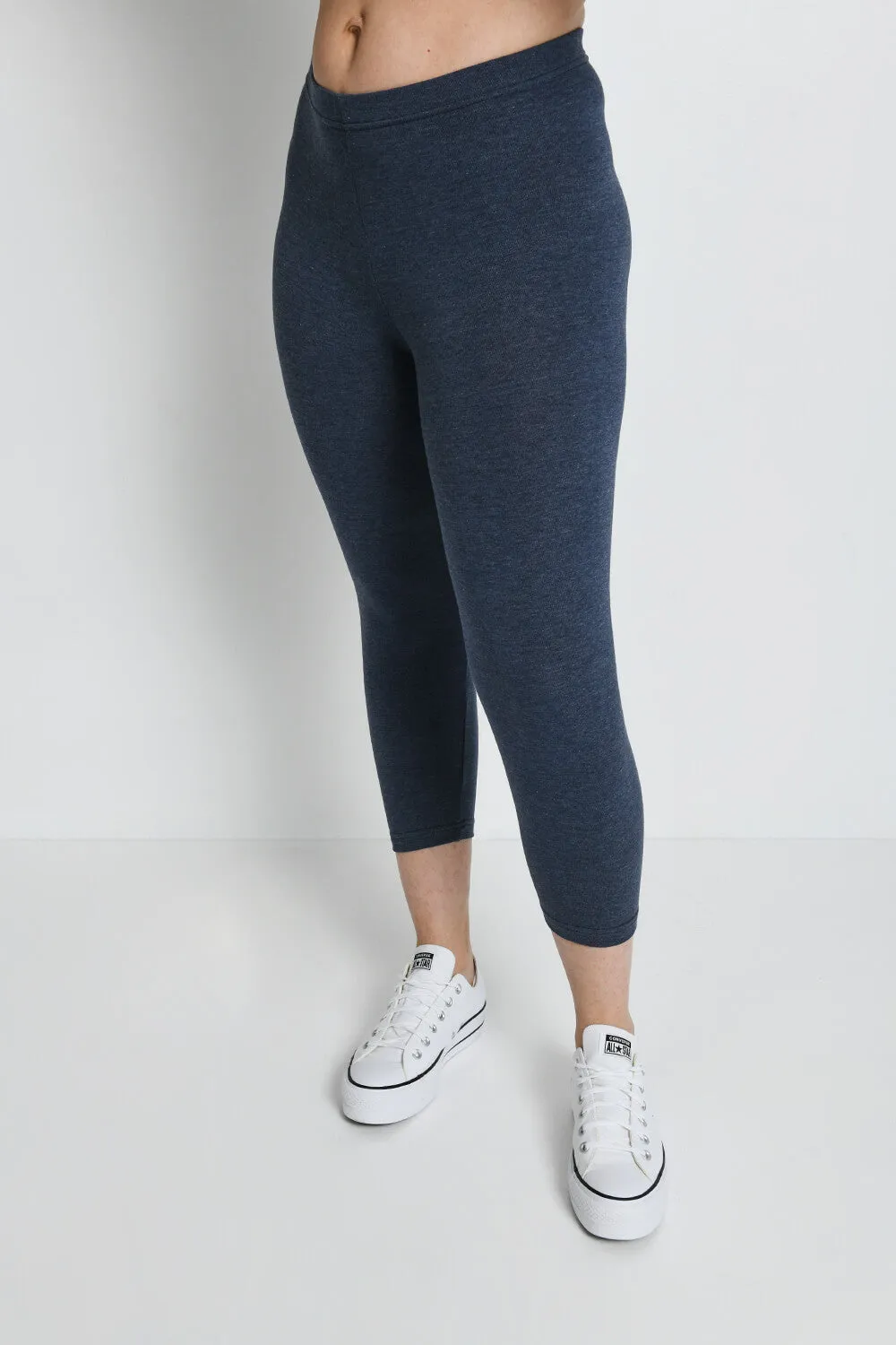 Everyday Cropped Leggings - Infinity Blue Marl