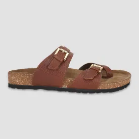 Ezok Tan Leather Sandal For Men