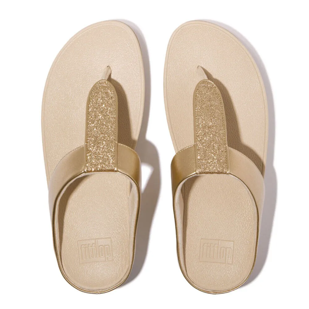 FitFlop Fino Glitterdust Metallic Sandals - Platino