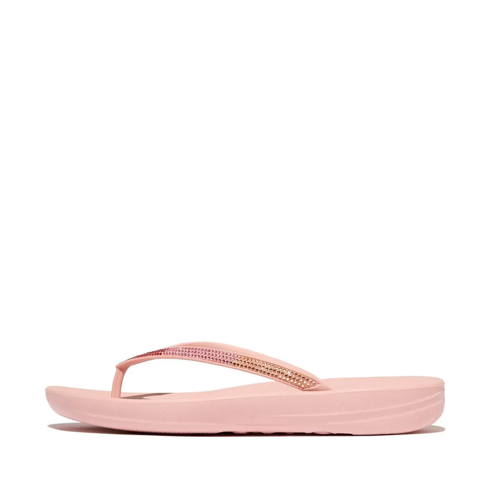 FitFlop Iqushion Sparkle Ombre Flip Flops Sandals - Soft Blush/Wild Raspberry