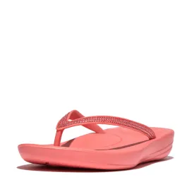 FitFlop Iqushion Sparkle Sandals - Rose Coral