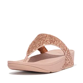 FitFlop Lulu Glitter Sandals - Rose Gold