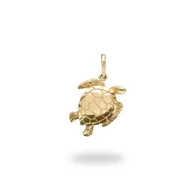 Honu Pendant in Gold - 18mm