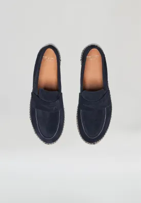 Loafers - Navy Suede