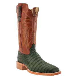 Men's R. Watson Nubuck Olive Green Caiman Boots