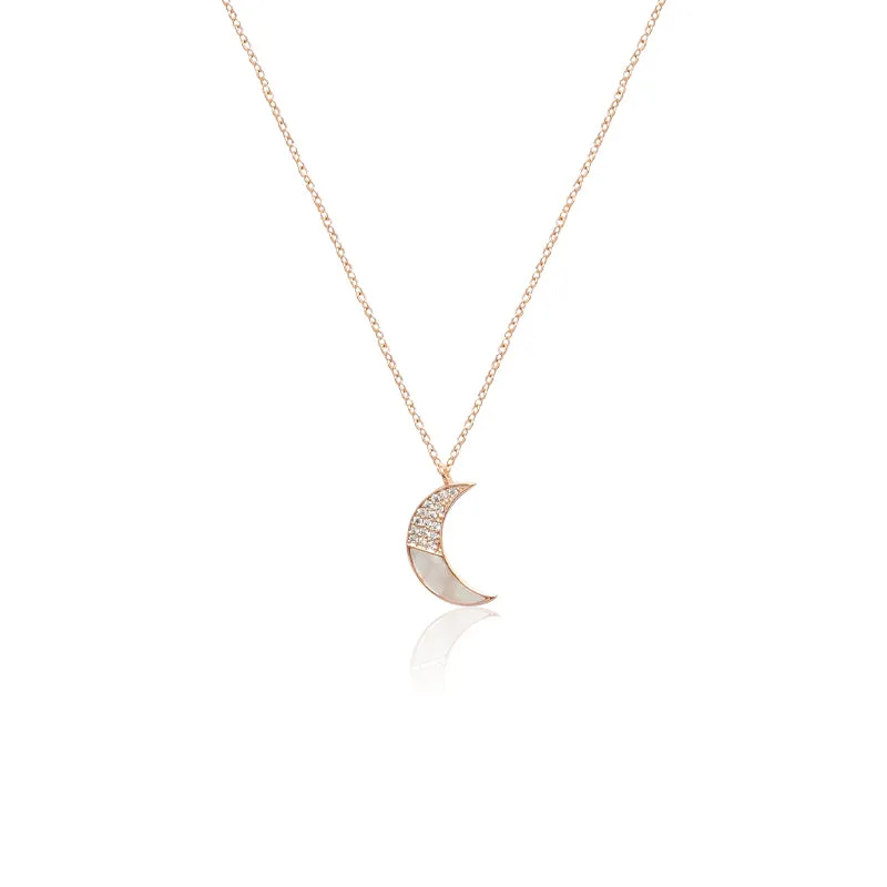 Moon Mother of Pearl Necklace