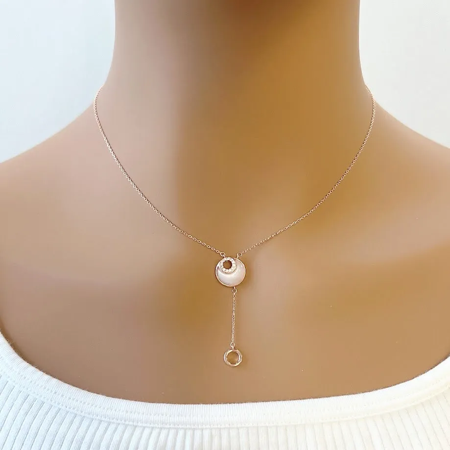 Moon Mother of Pearl Necklace