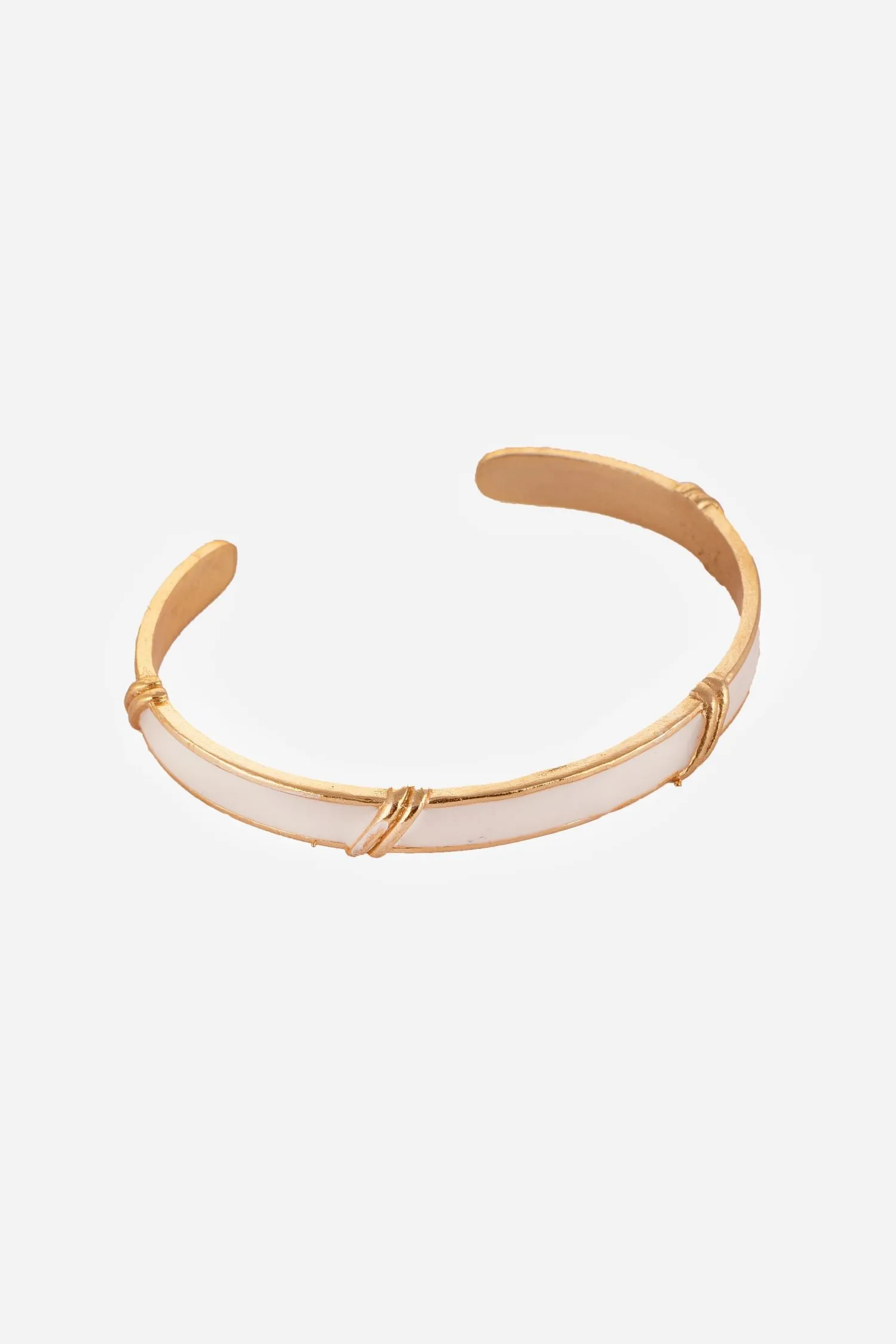 Mother Pearl Look Open Bracelet