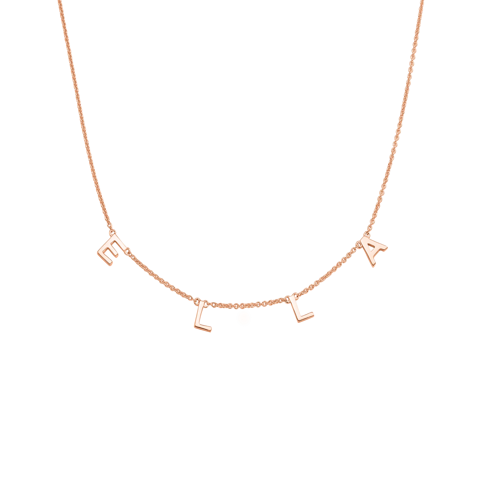 Name Necklace - 18K Rose Vermeil