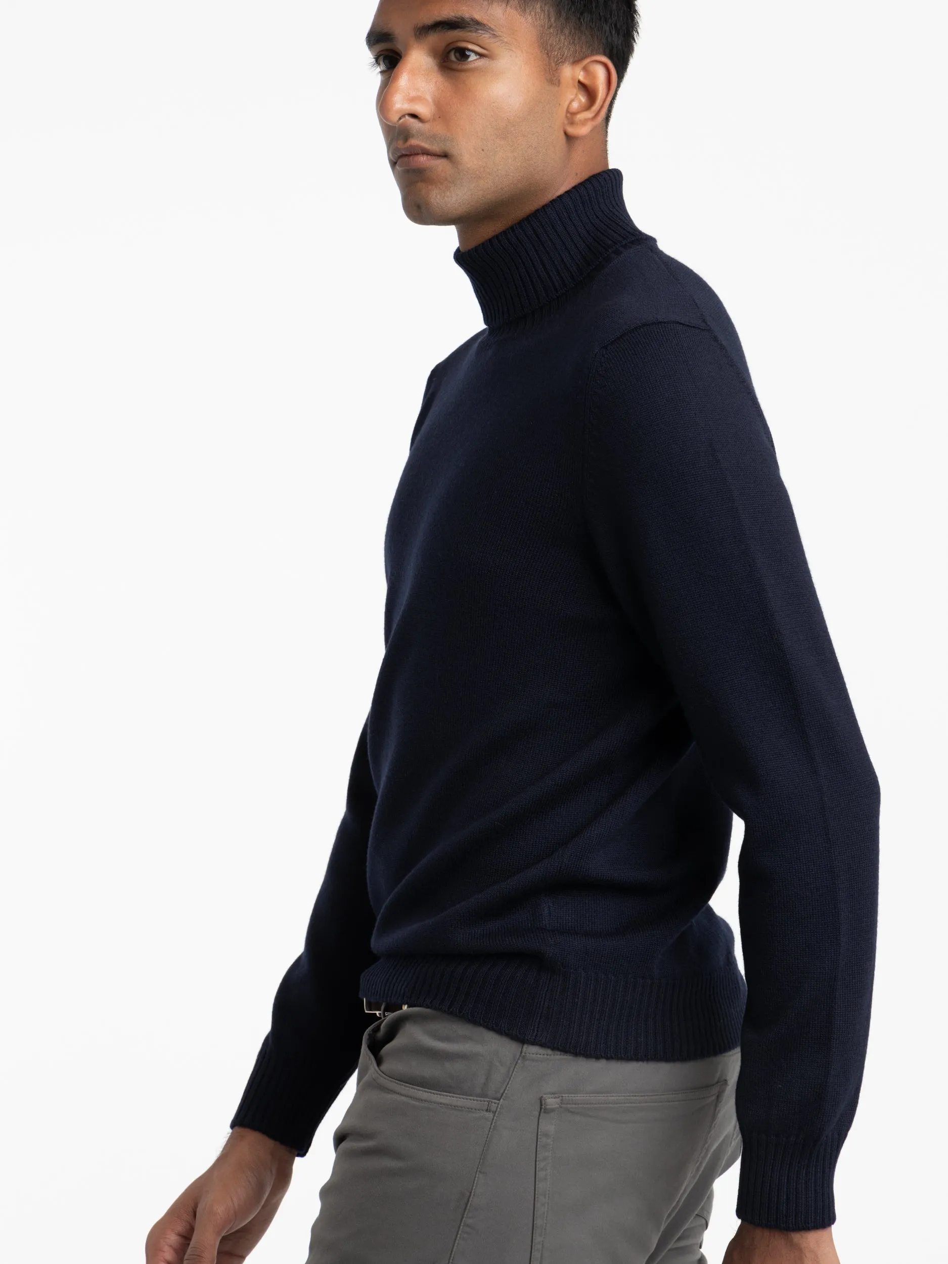 Navy Rollneck Sweater