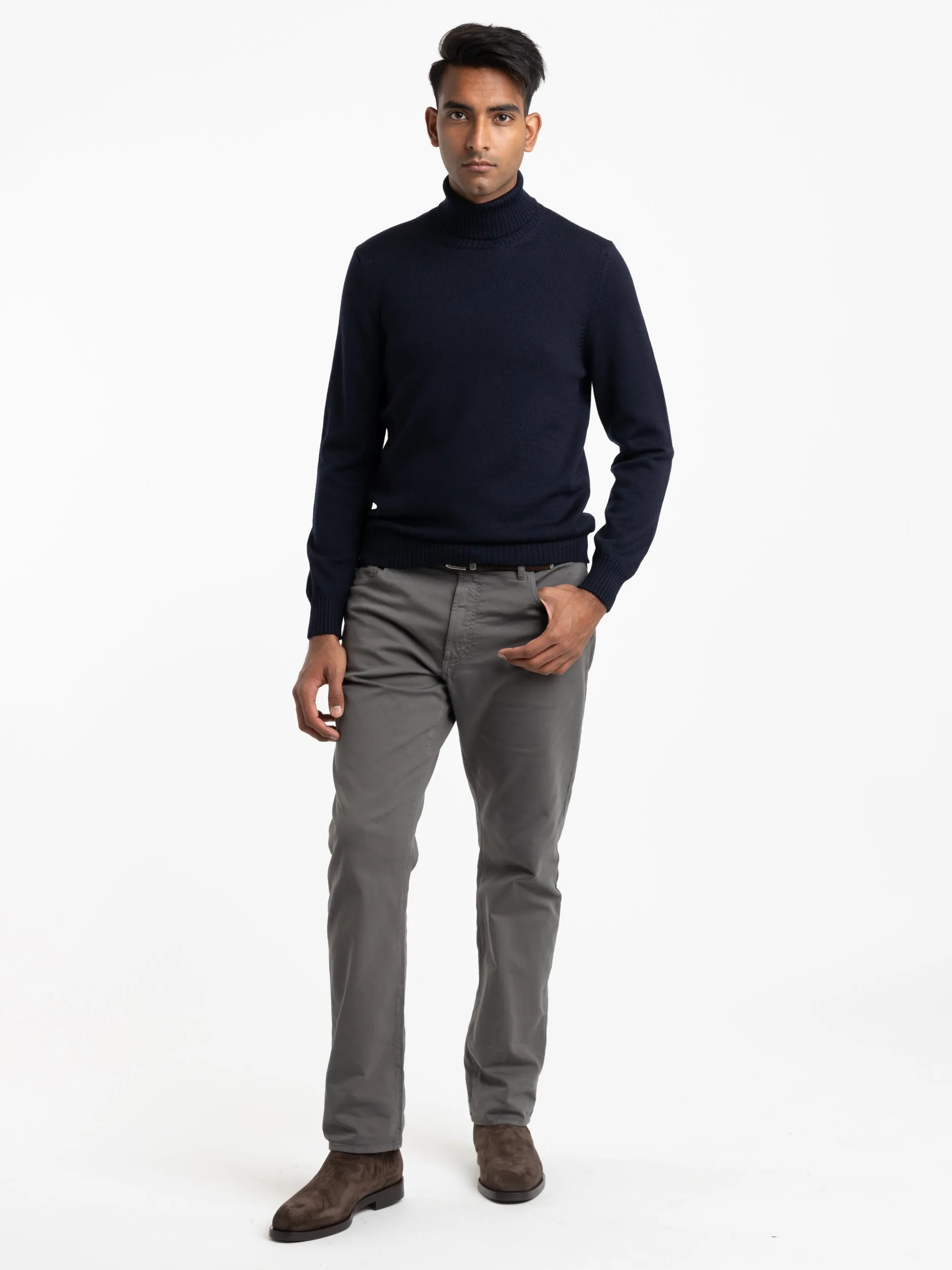 Navy Rollneck Sweater