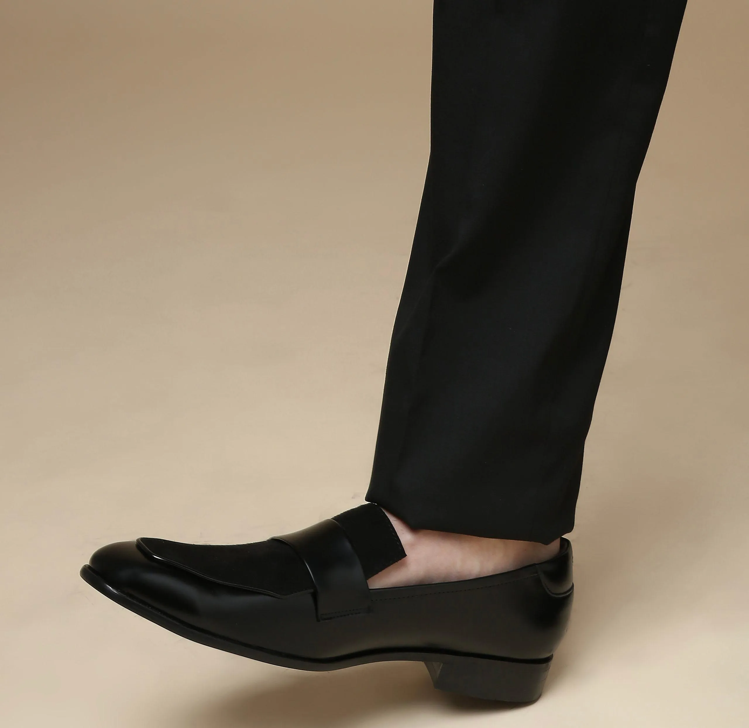 RABONE - BLACK SQUARE TOE SLIP-ON