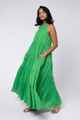 RUBY TIERED MAXI DRESS (GREEN)