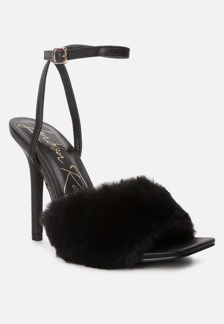 Tarantino Faux Fur Stiletto Sandals