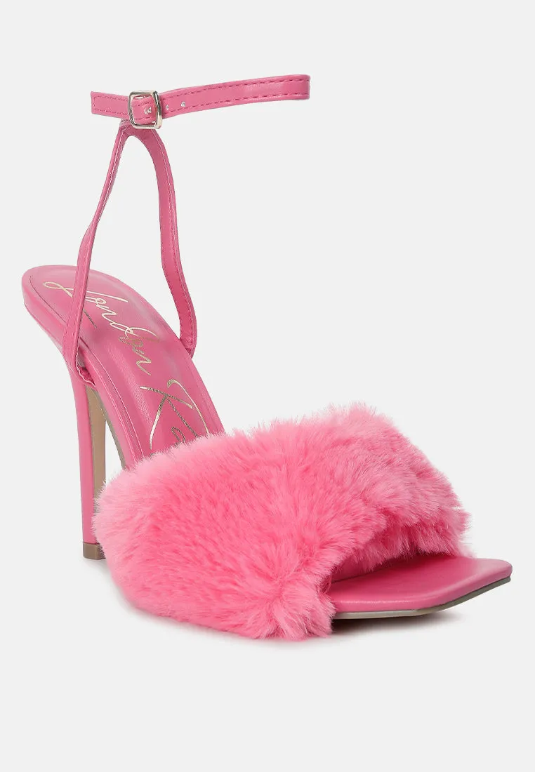 Tarantino Faux Fur Stiletto Sandals