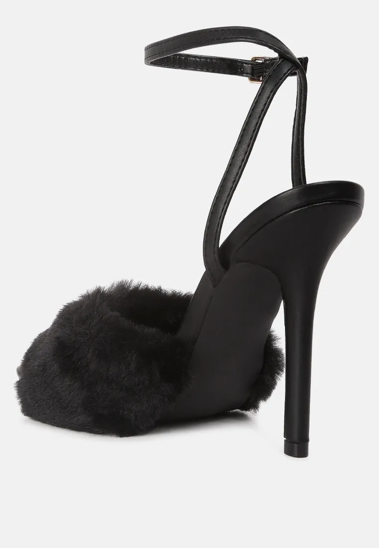 Tarantino Faux Fur Stiletto Sandals