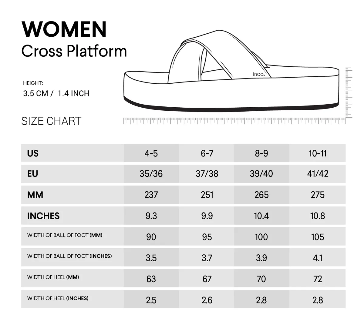 Women's Cross Platform - Black